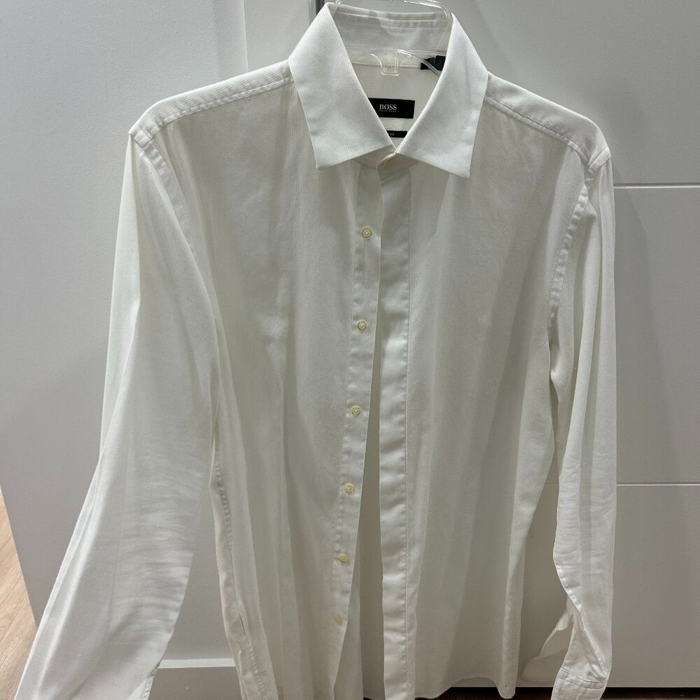 Hugo Boss Sharp Fit Oxford Dress Shirt White